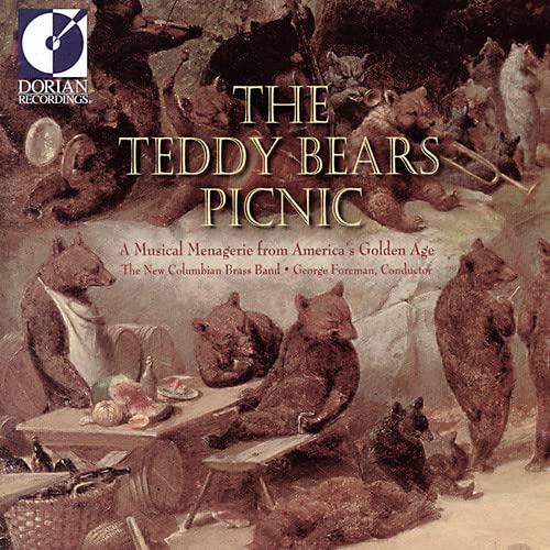 CD cover: anthropomorphic bears having a picnic with musical instruments.