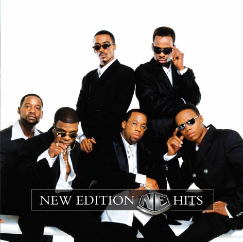 New Edition album cover featuring five men in suits and sunglasses.