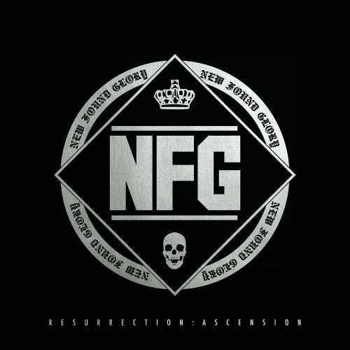 Black album cover with silver geometric design, skull, and band name "New Found Glory".