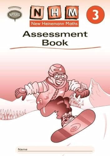 New Heinemann Maths Year 3 Assessment Book cover with a snowboarding child.