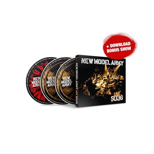 New Model Army Live So36 CD set with three discs and a square case.