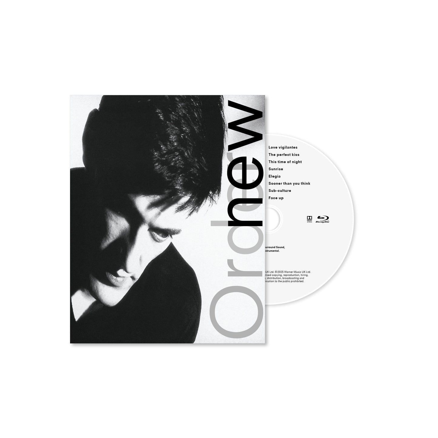 Blu-ray disc cover featuring a black and white portrait and bold text.