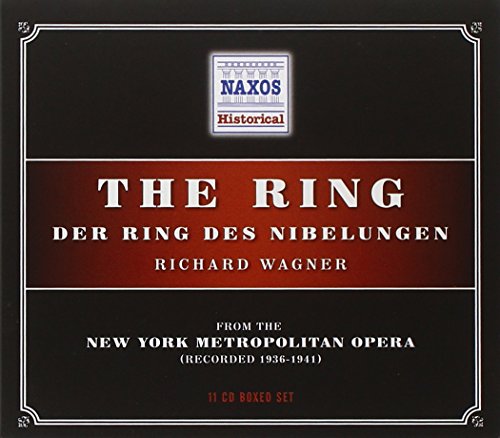 Black CD case for Wagner’s “The Ring” opera, Naxos Historical label.