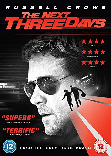 DVD cover for "The Next Three Days" starring Russell Crowe.