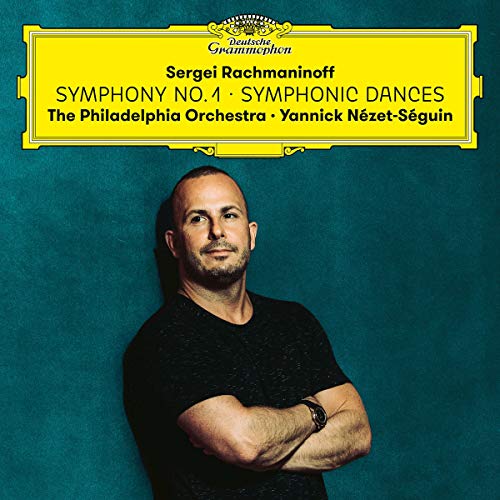 CD cover featuring Yannick Nézet-Séguin and text for Rachmaninoff’s music.