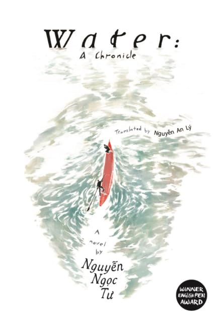 Book cover: "Water: A Chronicle" with a red boat on swirling water.