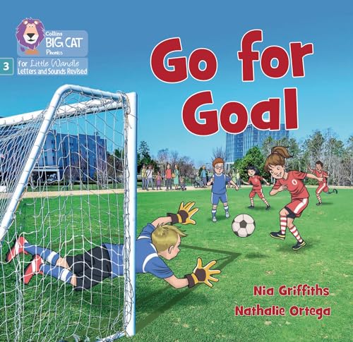 Children’s book cover: “Go for Goal” depicts a soccer game in progress.
