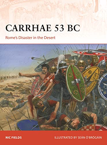Book cover depicting a chaotic ancient battle scene with Roman soldiers.