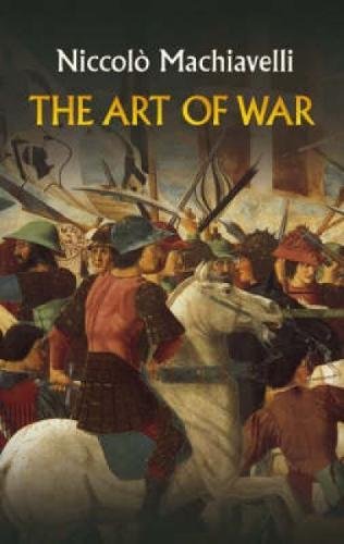 Book cover for “The Art of War” with a battle scene illustration.