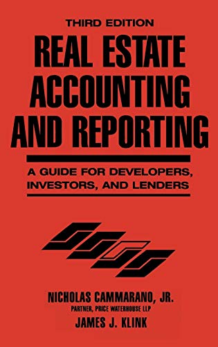 Red book cover with bold white text: "Real Estate Accounting and Reporting.