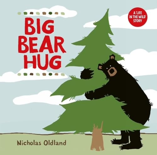 A black bear hugs a green pine tree on a book cover.