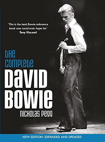 Book cover featuring a black and white photo of David Bowie holding a microphone.