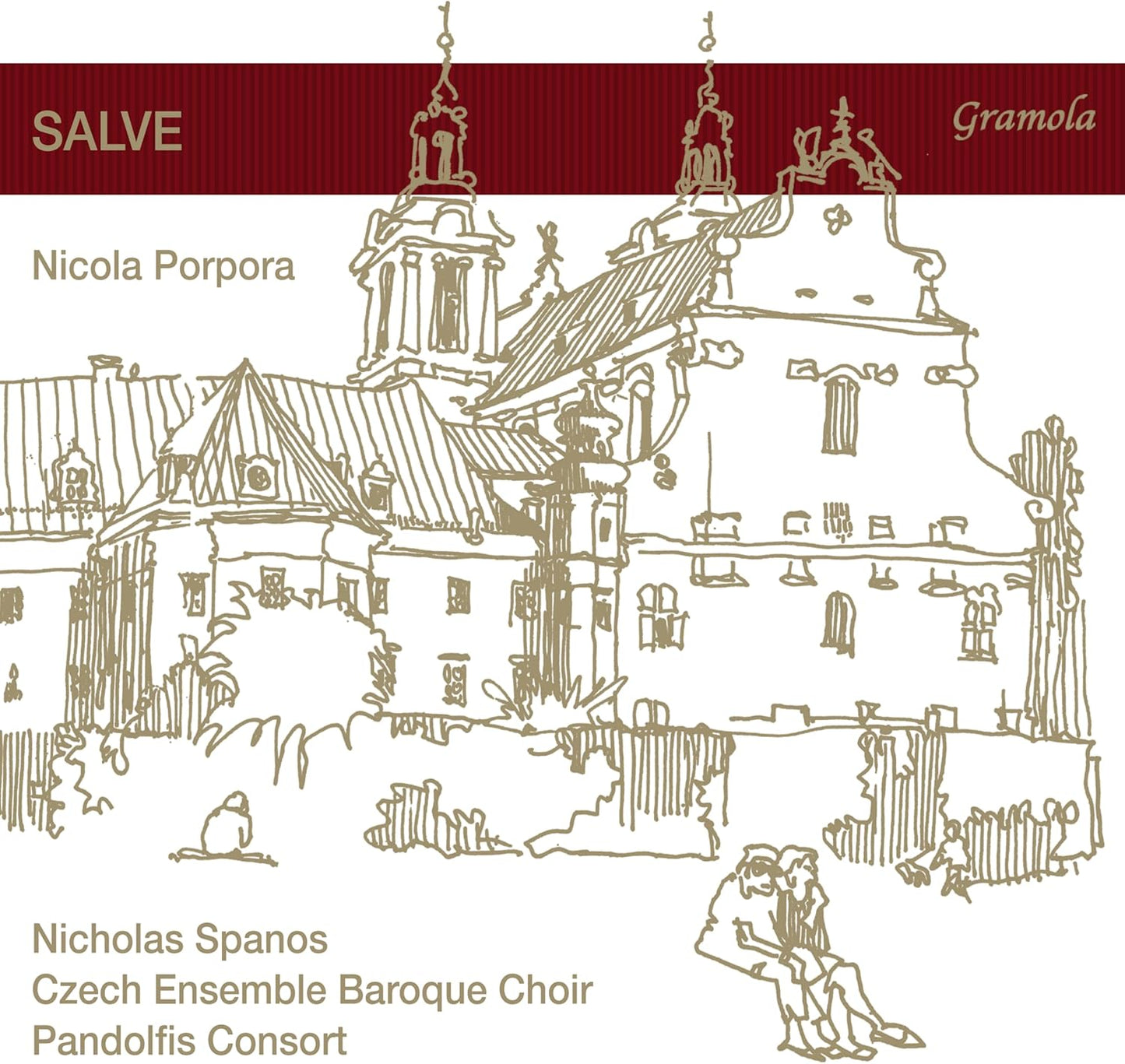 CD cover: sketched baroque buildings, text “Salve”, and musicians.