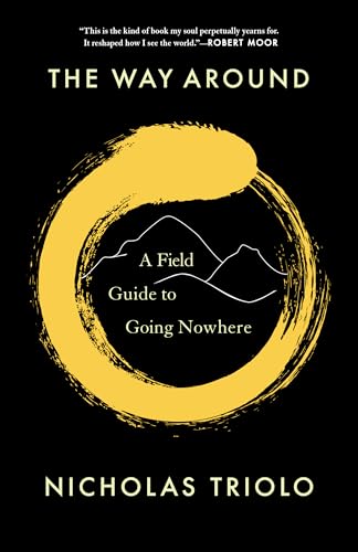 Book cover: black background with yellow ouroboros and mountain silhouette.
