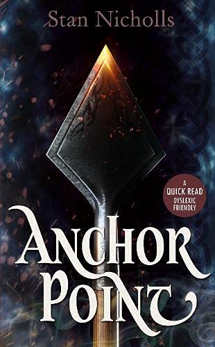 Book cover: "Anchor Point" with a diamond-shaped weapon and starry background.