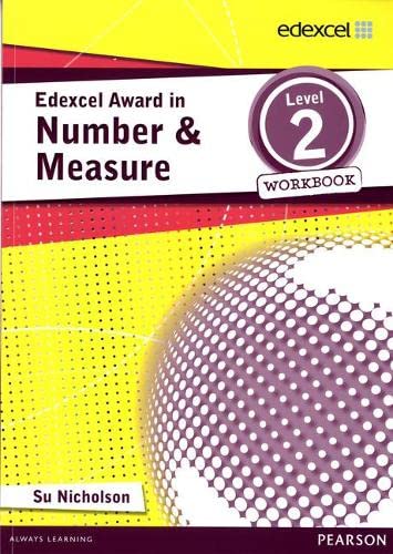 Edexcel Level 2 Number & Measure workbook cover, red and yellow design.