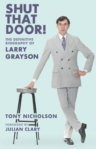 Book cover with Larry Grayson's image, likely in a formal or comedic pose, surrounded by text.
