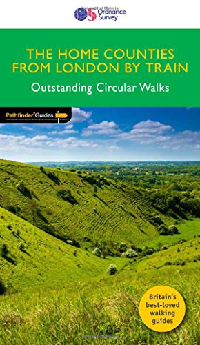 Book cover: green hills, blue sky, walking guide to Home Counties trails.