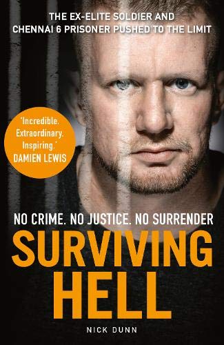 Book cover featuring a man’s face with prison bars overlayed.