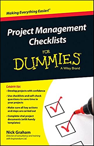 Black and yellow book cover: "Project Management Checklists For Dummies".