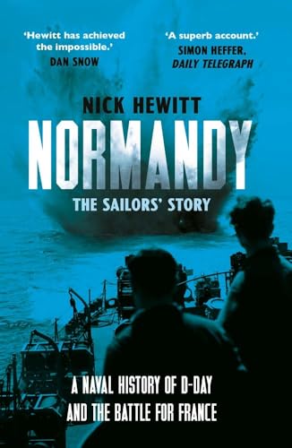 Book cover: “Normandy” with naval battle scene and sailors’ silhouettes.