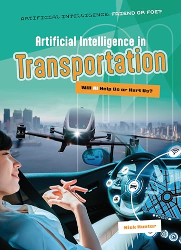 Book cover showing a person in a car with a flying drone and digital interface.
