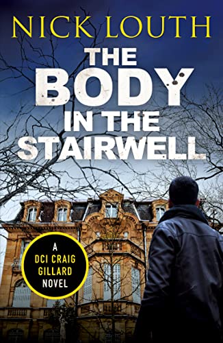 Book cover featuring a man facing a large stone building under bare trees.