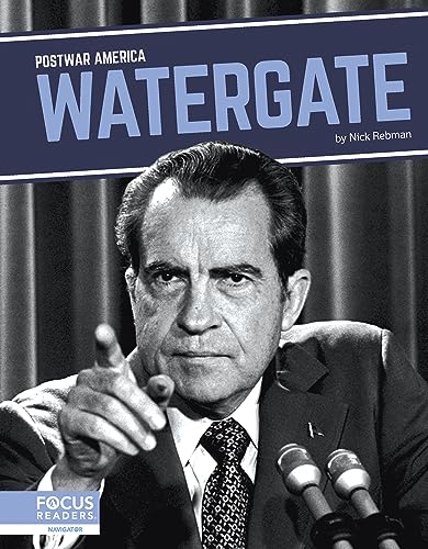 Book cover featuring Richard Nixon pointing, with "Watergate" title.