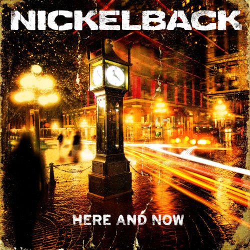Album cover featuring a city street at night with a prominent clock tower.