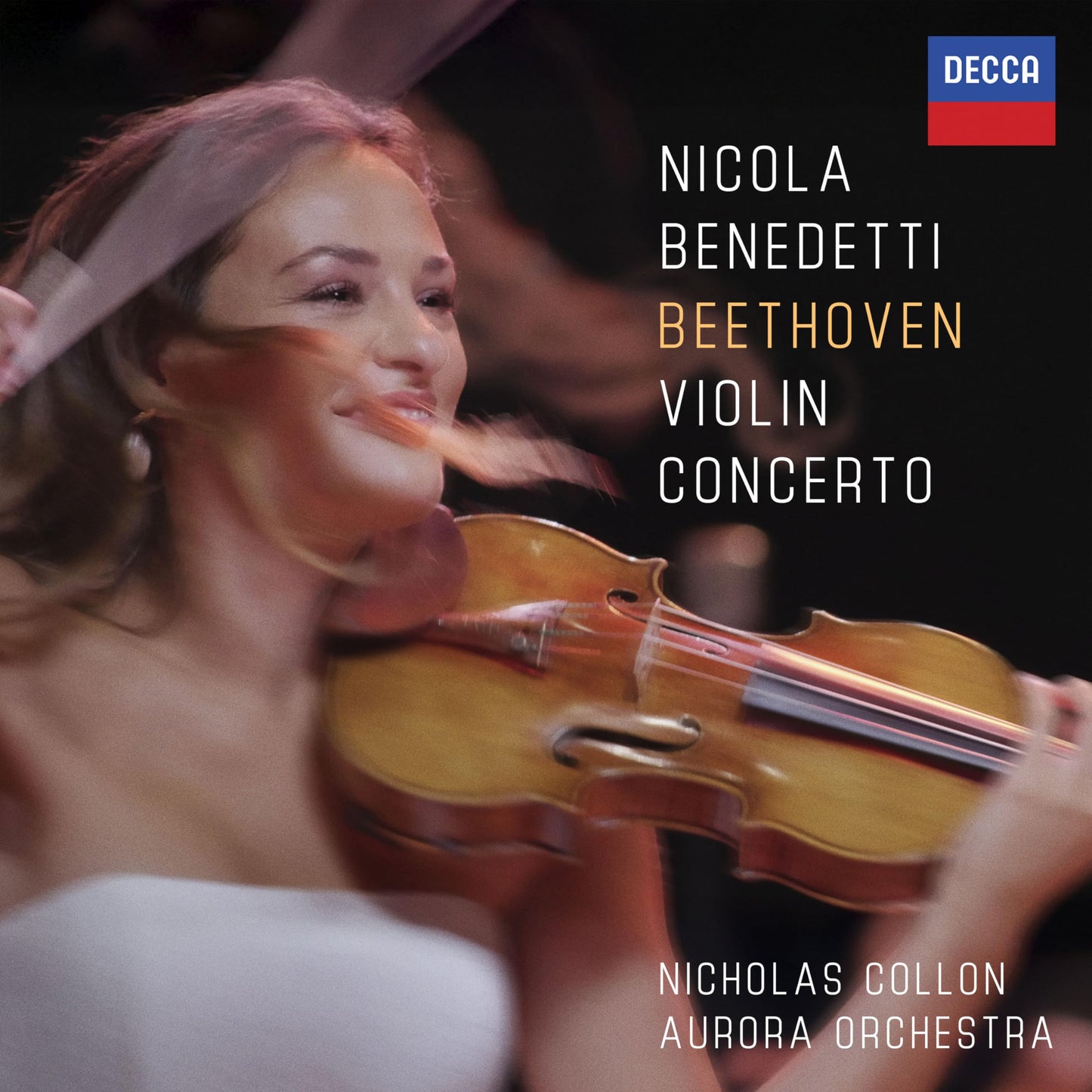 CD cover featuring violinist Nicola Benedetti playing, with text details.