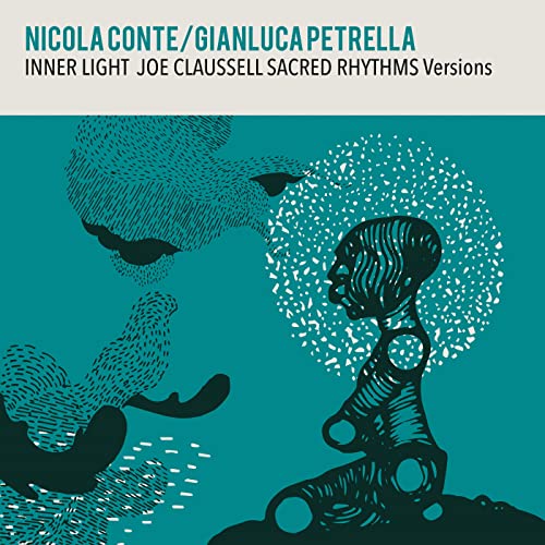 Album cover: abstract figures in teal and black, titled "Inner Light.