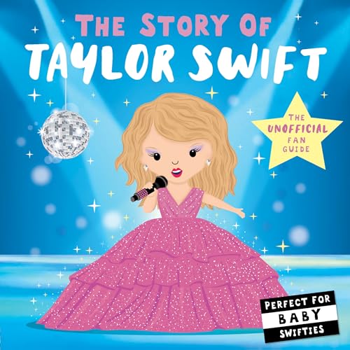 Book cover with illustrated Taylor Swift holding a microphone.