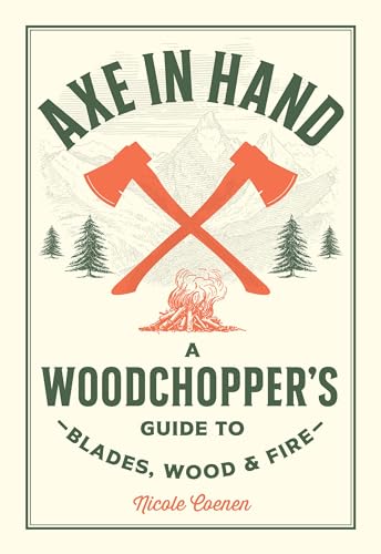 Book cover featuring two crossed axes, a campfire, and mountain scenery with forest trees.