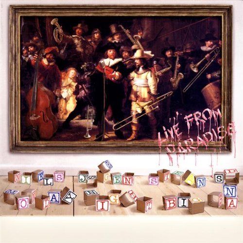 CD cover: Musicians depicted in a Rembrandt-style painting with scattered blocks.