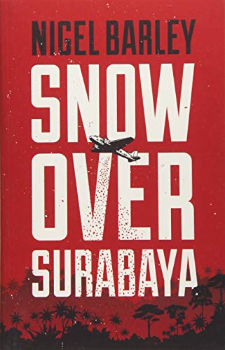 Red book cover with white text, a plane, and silhouetted palm trees.