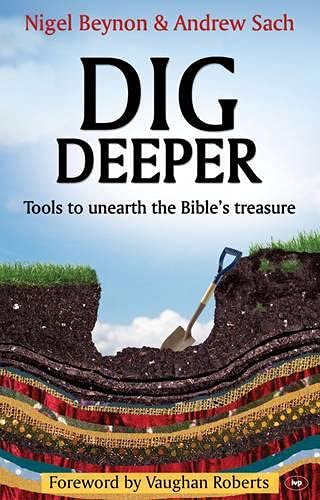 Book cover with title “Dig Deeper” and image of a shovel in soil.