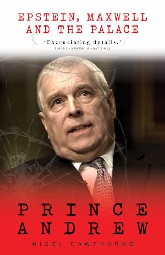 Book cover featuring Prince Andrew’s portrait with a cracked glass effect.
