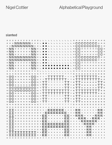 Book cover with text Nigel Cottier, Alphabetical Playground, and a grid of letters forming words.