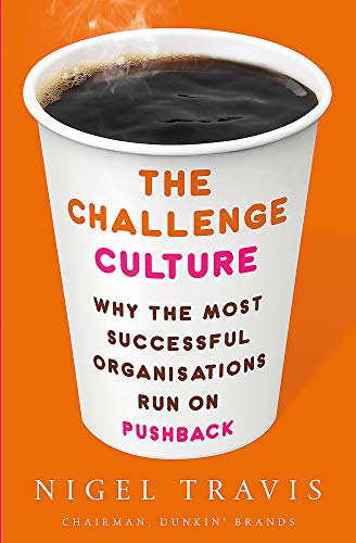 Book cover: "The Challenge Culture" with a coffee cup image.