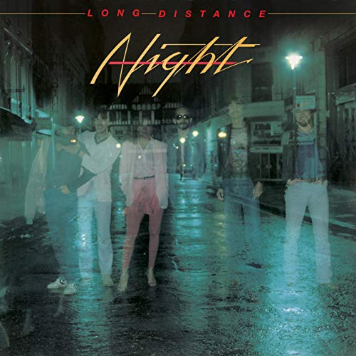 CD cover for Night’s “Long Distance” featuring a band on a city street.