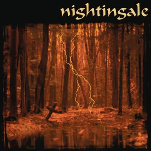 CD cover: dark forest scene with a lightning strike and a cross.