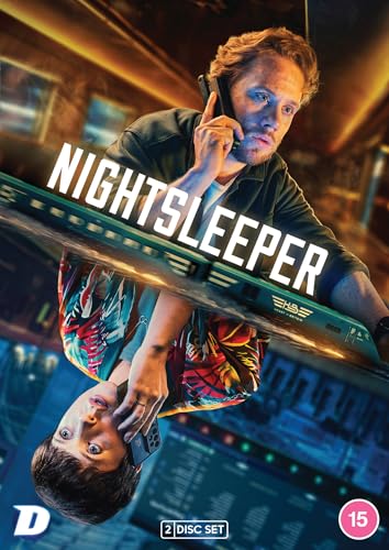 DVD cover for "Nightsleeper" featuring a man with a phone and a reflected boy.