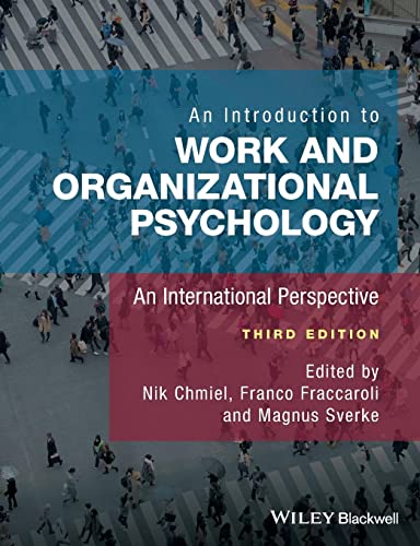 Book cover: "Work and Organizational Psychology," third edition, with crowd scene.