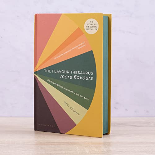 Cookbook titled “The Flavour Thesaurus: More Flavours” with colorful geometric cover.