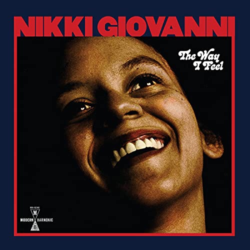 Album cover featuring a close-up portrait of Nikki Giovanni smiling.