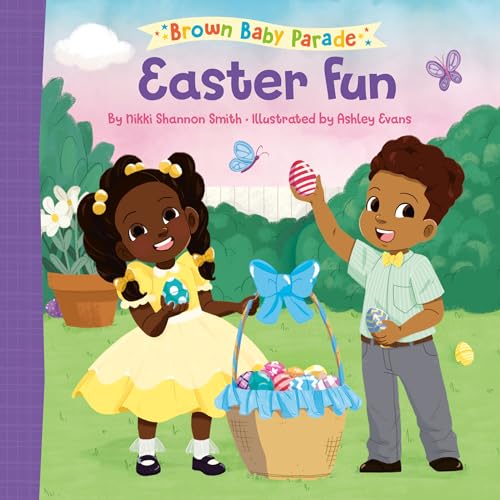 Book cover featuring two Black children with Easter eggs and a basket.