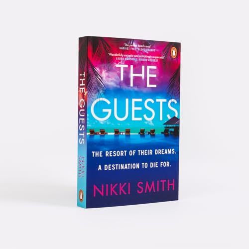 Book cover for "The Guests" by Nikki Smith, featuring a resort scene.