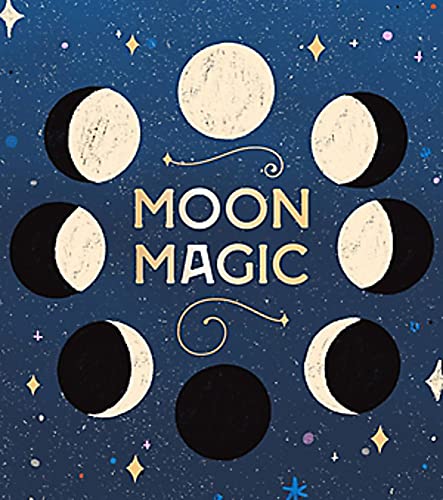 Book cover with phases of the moon and the title "Moon Magic".