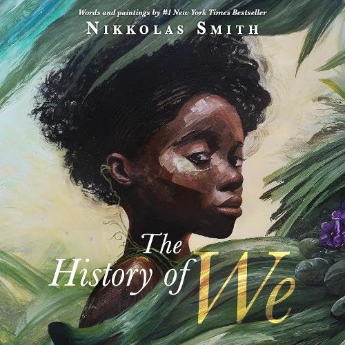 Book cover featuring an oil painting of a Black child surrounded by green leaves.