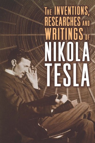 Book cover featuring a sepia-toned portrait of Nikola Tesla.